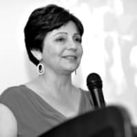 <p>Dr. Mary Ann LoFrumento speaking about her experiences in Haiti.</p>