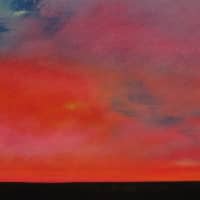 <p>Jane Ubell-Meyer&#x27;s painting &quot;Violet Sunset 2.&quot; She has a solo show at the Darien Rowayton Bank at 1001 Post Road, Darien, from April 30-May 31.  
</p>
