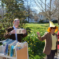 <p>A &quot;book brigade&quot; ceremony was held prior to the Lewisboro Library&#x27;s re-opening ceremony.</p>