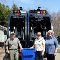 <p>Dana Lee and Darleen Vento, both of D.A.Vento, with Peg Koellmer, President of Wilton Go Green</p>