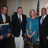 <p>Honorees of the Eastchester/Tuckahoe Chamber of Commerce&#x27;s Persons/Business of the Year event: the owners of the Odyssey Restaurant, Linda Laird and Robert Riggs. </p>
