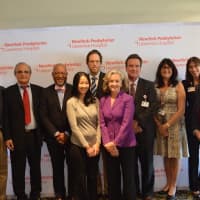<p>Doctors and members of NewYork Presbyterian/Lawrence Hospital gathered to speak about bloodless medicine on Saturday.</p>