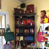 <p>Handbags at the gift shop at Boscobel.</p>