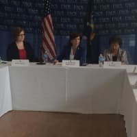 <p>From left: Pace Universitys Interim Dean for Students Rachel Carpenter, Lieutenant Governor Kathy Hochul and Congresswoman Nita Lowey.</p>