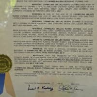 <p>Proclamation that Millie received from Westchester County.</p>