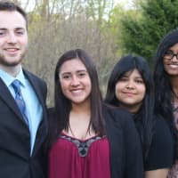 <p>Chris Cutri Award recipient and Youth of the Year finalist Cameron Rosen with finalists Cristy Lopez-Duarte, Lilian Chang, and 2015 Youth of the Year Nethmi DeSilva at the Youth of the Year reception.</p>