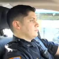 <p>Rookie police officer Pasquale Santucci was one of two Ossining officers whose rescue was captured on a body video camera.</p>