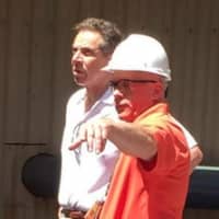 <p>Gov. Andrew Cuomo during his visit to Indian Point on Sunday.</p>