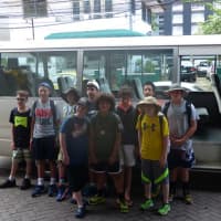 <p>Boys from Fairfield Country Day School prepare to leave for the town in Panama.</p>