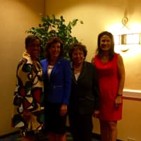 <p>From left, Judge Glenda Hatchett, Lt. Gov. Kathy Hochul, Rep. Nita Lowey and YWCA CEO Maria Imperiale. </p>