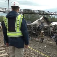 <p>A look at the devastation at the site of the derailment near Philadelphia.</p>