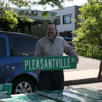 <p>Pleasantville town signs were sold at the event in 2010.</p>