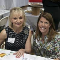 <p>Marcia O&#x27;Kane (left), president of the Greenwich Chamber, and Louise Gorski, also with the chamber. </p>