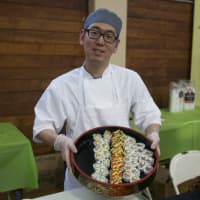 <p>Some of the sushi is ready for tasting at the ShopRite table.</p>