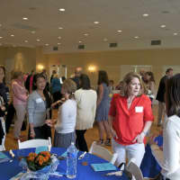<p>Guests arrive at Friday&#x27;s luncheon.</p>
