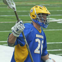 <p>Max Littleton of Mahopac waits to come on field. </p>