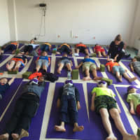 <p>Briarcliff Middle School students took a yoga class to relax and let go of their anxieties as part of Wellness Day. </p>