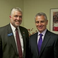 <p>L: John Rath, with BCW Chairman of the Board, Anthony Justic.</p>