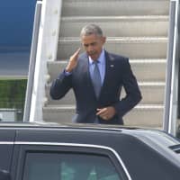 <p>President Barack Obama arrived in Westchester to attend a fundraiser in Stamford, Conn. </p>