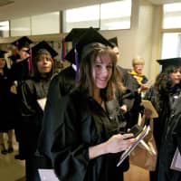 <p>Students line up for Norwalk Community College&#x27;s commencement ceremonies Thursday at the school&#x27;s West Campus. </p>