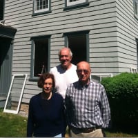 <p>Windows are being replaced at the Hanford-Silliman House. From left are Janet Lindstrom, Donald Eldon and Steve Gravereaux.</p>