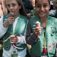 <p>Boy Scouts and Girl Scouts of all ages celebrated at the Greenwich Town Party during Memorial Day weekend.</p>