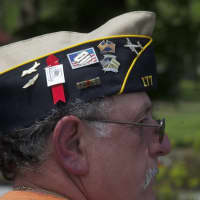 <p>A veteran at Monday&#x27;s ceremony.</p>