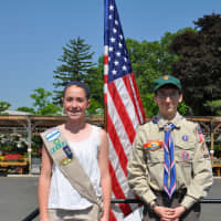 <p>Girl and Boy Scouts served as Honor Guards at the Reviewing Stand during Darien&#x27;s Memorial Day Parade.</p>