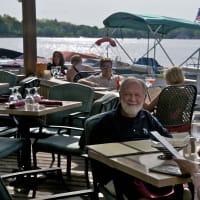<p>Diners enjoy the outside patio at il Laghetto on Lake Mahopac.</p>