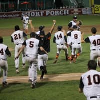 <p>The Mamaroneck High School baseball team celebrates its 8-6 victory over Roy C. Ketcham on Saturday to take the Section 1 Class AA title. The Tigers&#x27; advanced to the State quarterfinal playoff game on Friday.</p>