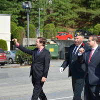 <p>Local officials march in Mount Kisco&#x27;s Memorial Day parade.</p>