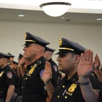 <p>Former Mount Kisco Police Department members are sworn in as Westchester County police.</p>