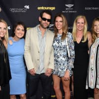 <p>Left to right: Ginger Stickel, Wendy Stapleton Reyes, Doug Ellin, Maddie Diehl, Colleen deVeer and Carina Crain at the screening of Entourage.</p>