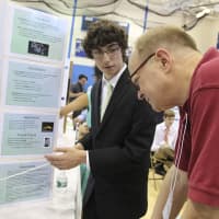 <p>At the Westlake High School science fair, students will explain their projects to interested people.</p>