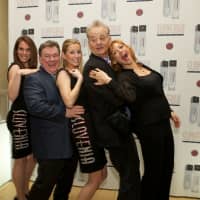 <p>Peter X. Kelly and Bill Murray yuck it up at an event.</p>