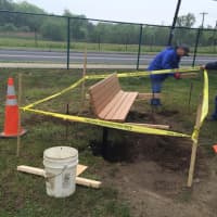 <p>Harrison Department of Public Works employees installed benches donated to iHeartHarrison at the renovated Wilding Park this week. </p>