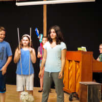 <p>Briarcliff Middle School students rehearse for The Wizard of Oz Young Performers Edition.</p>