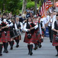 <p>Bagpipers march in the Katonah parade.</p>
