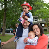 <p>South Salem residents Matt and Veronica Worner, pictured with their son Theodore (upper left) and daughter Evelyn (lower right).</p>