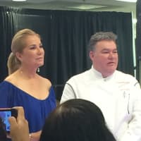 <p>Peter X. Kelly with Kathie Lee Gifford at Bloomingdale&#x27;s in White Plains.</p>