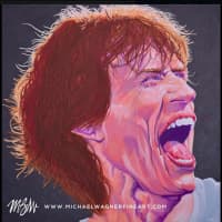 <p>Michael Wagner&#x27;s painting of Mick Jagger.</p>