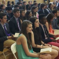 <p>Faculty, family and friends gathered at the Harvey School&#x27;s commencement ceremony Thursday.</p>