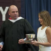 <p>Philip Lazzaro, Head of Upper School, handed out awards.</p>