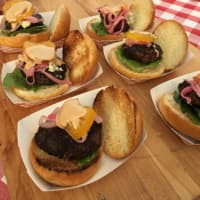 <p>A smokey Bleu slider from Smokehouse Tailgate Grill in New Rochelle.</p>