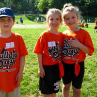 <p>Dows Lane students take a break from their games on Bulldog Day.</p>