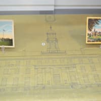 <p>The original blueprints for Burke Rehabilitation Hospital in White Plains are on display.</p>