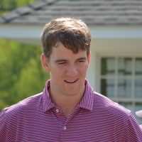<p>Eli Manning at the Mount Kisco Country Club.</p>