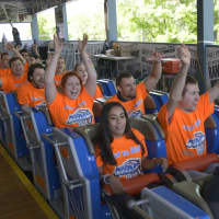 <p>Jessica Stanley, of Southington, is sitting in the second row, behind Ana Cabrera, of Somers, seated in the front row. Next to Stanley in the second row is Zack Duhaime, of Hamden.</p>
