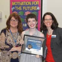 <p>Elizabeth Marques, BOCES television production and digital film teacher; Anna Burholt, 2-1-1 contest first-place video PSA contest winner; Shannon Cobb, UWWP senior vice president of communications and marketing at United Ways 2-1-1 Career Day.</p>