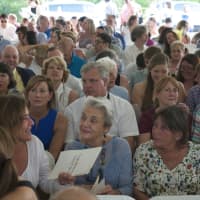 <p>Family, friends and fellow students come together for commencement at Weston High School. </p>